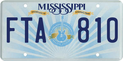 MS license plate FTA810
