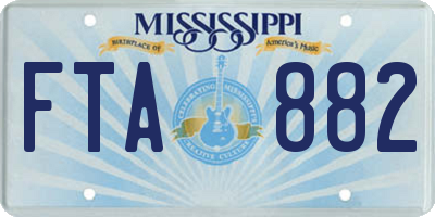 MS license plate FTA882