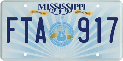 MS license plate FTA917