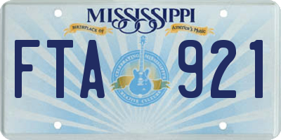 MS license plate FTA921