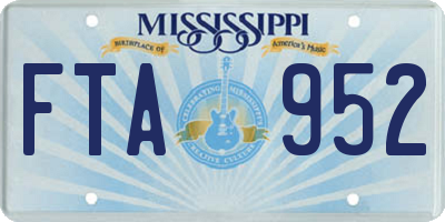 MS license plate FTA952
