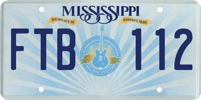MS license plate FTB112