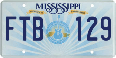 MS license plate FTB129