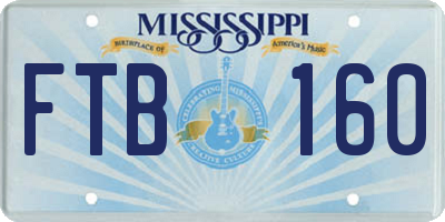 MS license plate FTB160