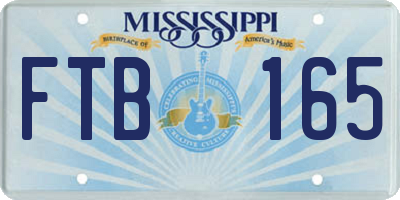 MS license plate FTB165