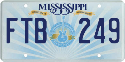 MS license plate FTB249
