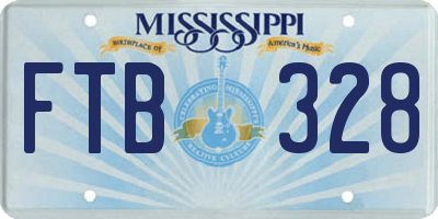MS license plate FTB328