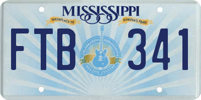 MS license plate FTB341