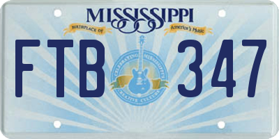 MS license plate FTB347