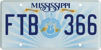 MS license plate FTB366
