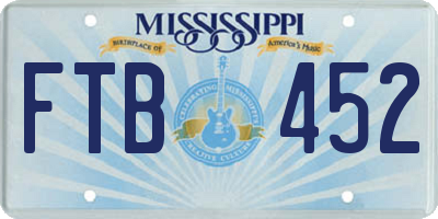 MS license plate FTB452