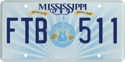 MS license plate FTB511