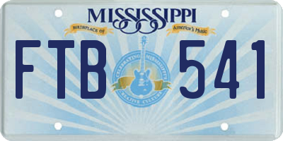 MS license plate FTB541