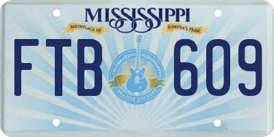 MS license plate FTB609