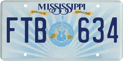 MS license plate FTB634