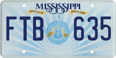 MS license plate FTB635