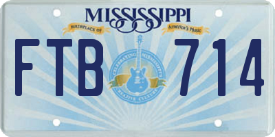 MS license plate FTB714