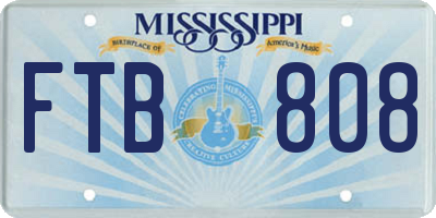 MS license plate FTB808