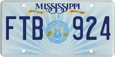 MS license plate FTB924