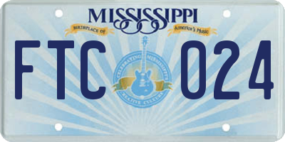 MS license plate FTC024