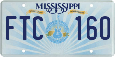 MS license plate FTC160