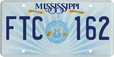 MS license plate FTC162