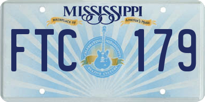 MS license plate FTC179