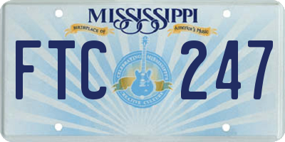 MS license plate FTC247