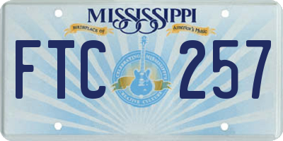 MS license plate FTC257