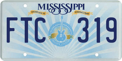 MS license plate FTC319