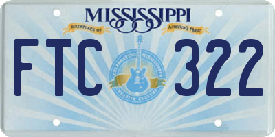 MS license plate FTC322