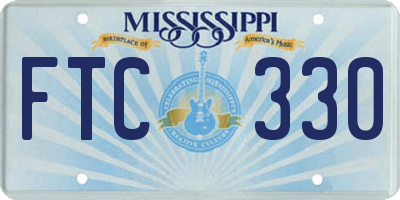 MS license plate FTC330