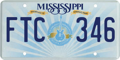 MS license plate FTC346
