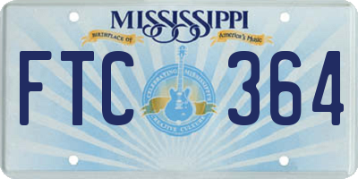 MS license plate FTC364
