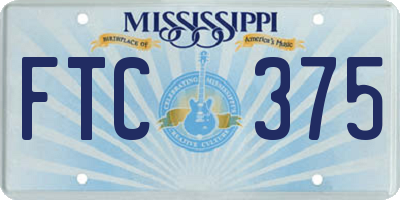 MS license plate FTC375