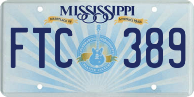 MS license plate FTC389
