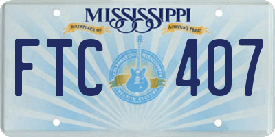 MS license plate FTC407