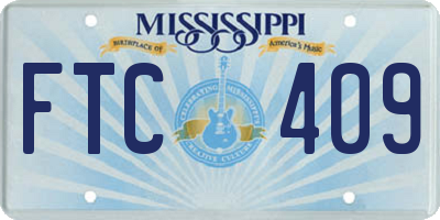 MS license plate FTC409