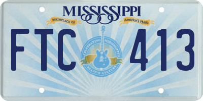 MS license plate FTC413