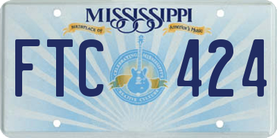 MS license plate FTC424