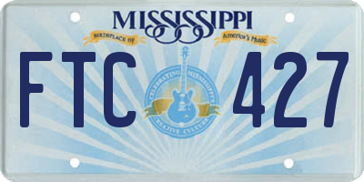MS license plate FTC427