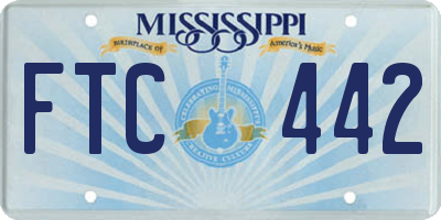 MS license plate FTC442