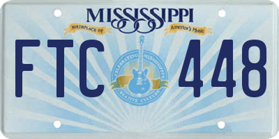 MS license plate FTC448