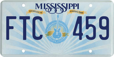 MS license plate FTC459
