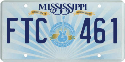 MS license plate FTC461