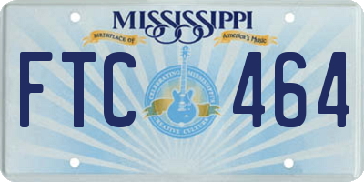 MS license plate FTC464