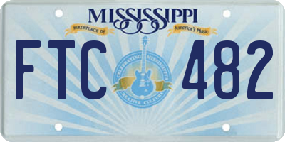 MS license plate FTC482