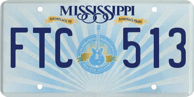 MS license plate FTC513