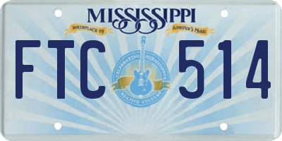 MS license plate FTC514
