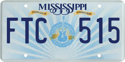 MS license plate FTC515